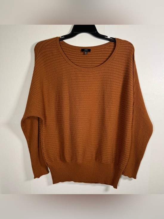 Yest Sweaters - YEST The Netherlands Brown Horizontal Striped Dolman Sleeve Slub Sweater Sz 10